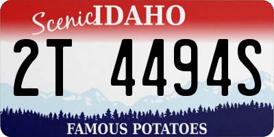 ID license plate 2T4494S