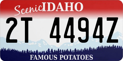 ID license plate 2T4494Z