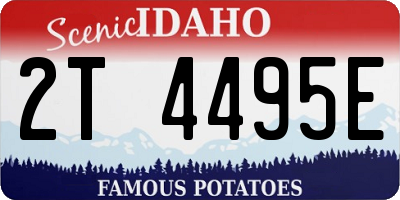 ID license plate 2T4495E