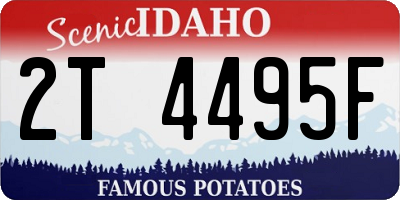 ID license plate 2T4495F