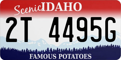 ID license plate 2T4495G