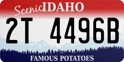 ID license plate 2T4496B