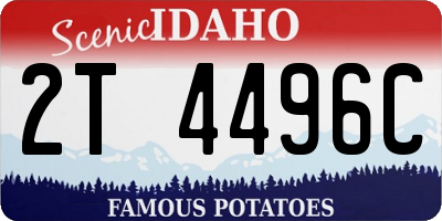 ID license plate 2T4496C