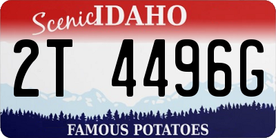 ID license plate 2T4496G
