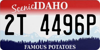 ID license plate 2T4496P