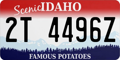 ID license plate 2T4496Z