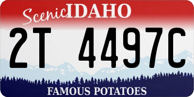 ID license plate 2T4497C