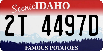 ID license plate 2T4497D
