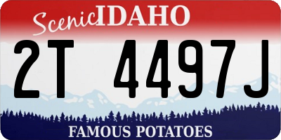 ID license plate 2T4497J