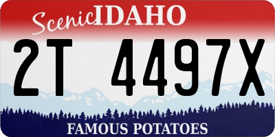ID license plate 2T4497X