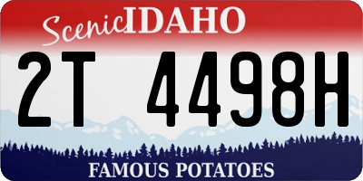 ID license plate 2T4498H