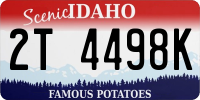 ID license plate 2T4498K