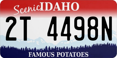 ID license plate 2T4498N