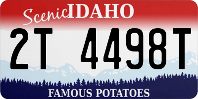 ID license plate 2T4498T
