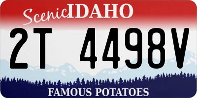 ID license plate 2T4498V