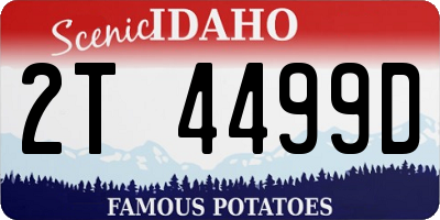 ID license plate 2T4499D
