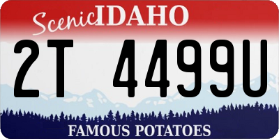 ID license plate 2T4499U