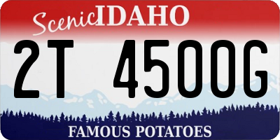 ID license plate 2T4500G