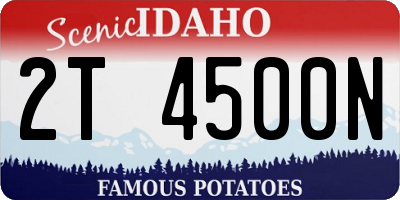 ID license plate 2T4500N