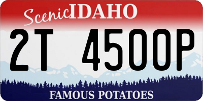 ID license plate 2T4500P