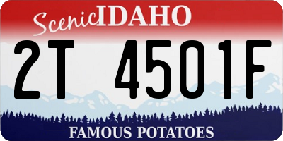 ID license plate 2T4501F
