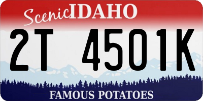 ID license plate 2T4501K