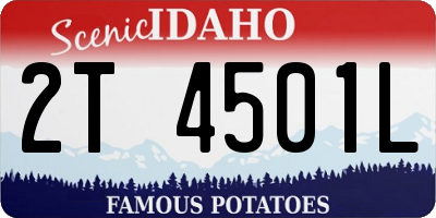 ID license plate 2T4501L
