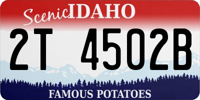 ID license plate 2T4502B