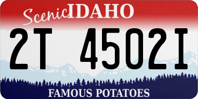 ID license plate 2T4502I