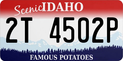 ID license plate 2T4502P