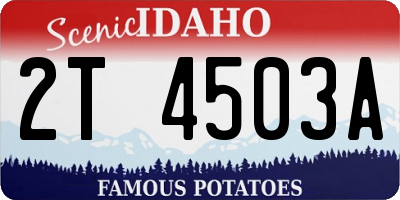 ID license plate 2T4503A