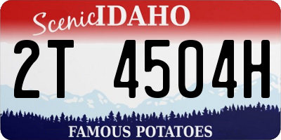 ID license plate 2T4504H