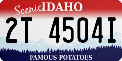 ID license plate 2T4504I