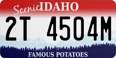 ID license plate 2T4504M