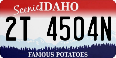 ID license plate 2T4504N