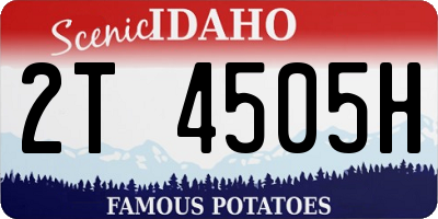 ID license plate 2T4505H