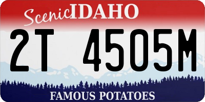 ID license plate 2T4505M
