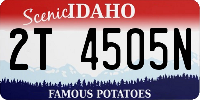 ID license plate 2T4505N