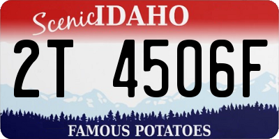 ID license plate 2T4506F