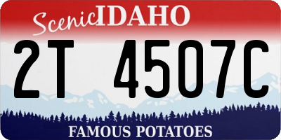 ID license plate 2T4507C