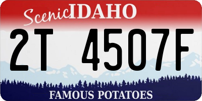 ID license plate 2T4507F