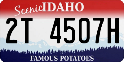 ID license plate 2T4507H