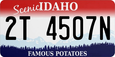 ID license plate 2T4507N