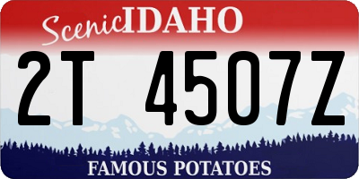 ID license plate 2T4507Z