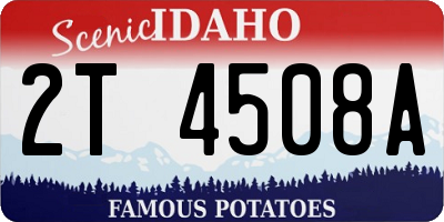 ID license plate 2T4508A