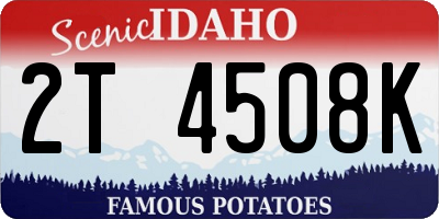 ID license plate 2T4508K