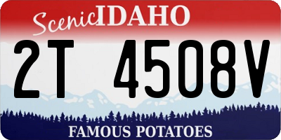 ID license plate 2T4508V