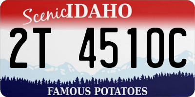 ID license plate 2T4510C