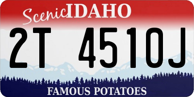 ID license plate 2T4510J