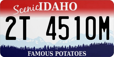 ID license plate 2T4510M